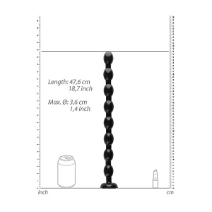 Ass Snake Beaded Dildo 48 cm Black 31781