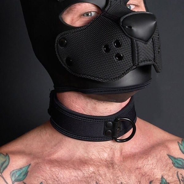 NEO CARBON PUPPY Collar All Black MR-S-LEATHER - 1