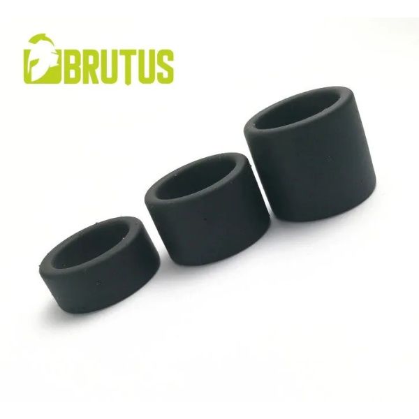 Squeezer - Liquid Silicone Ball Tugger - Black BRUTUS - 1