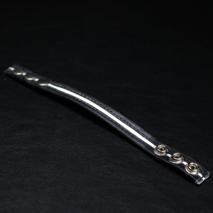 Leather Cockstrap Darkline Black White 33407