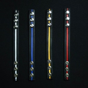 Leder Cockstrap DarkLine Black und Weiss 33411