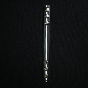 Leder Cockstrap DarkLine Black und Weiss 33412