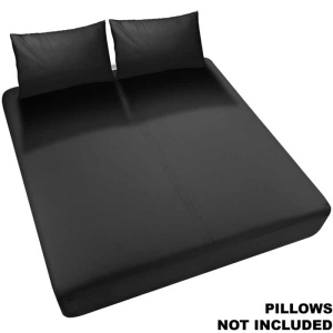Fitted Waterproof Sheet King Black 34736