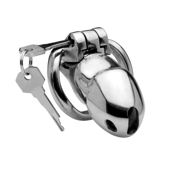 Rikers-Steel Locking Chastity Cage XR BRANDS - 2
