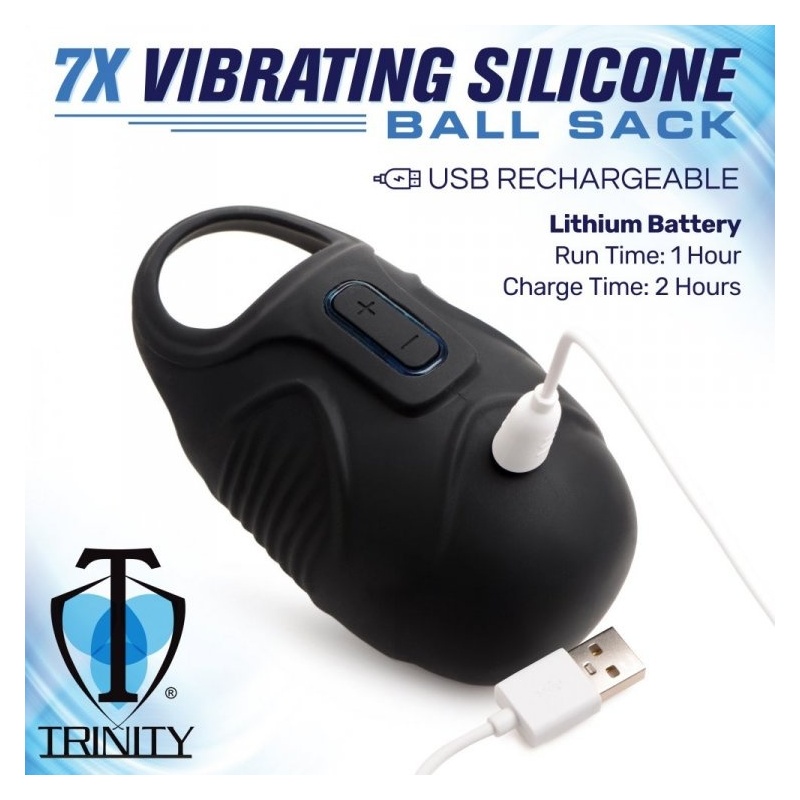 7X Vibrating Silicone Ball Sack 34879