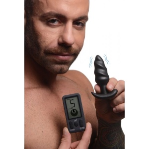 BG Platinum Series Swirl Butt Plug with remote control 34935