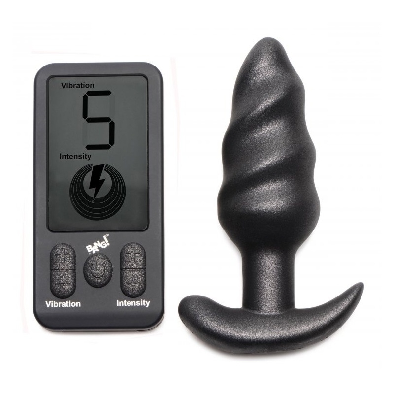 BG Platinum Series Swirl Butt Plug with remote control 34936