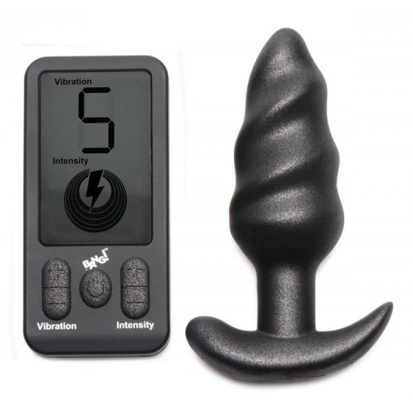 BG Platinum Series Swirl Butt Plug with remote control XR BRANDS - 1