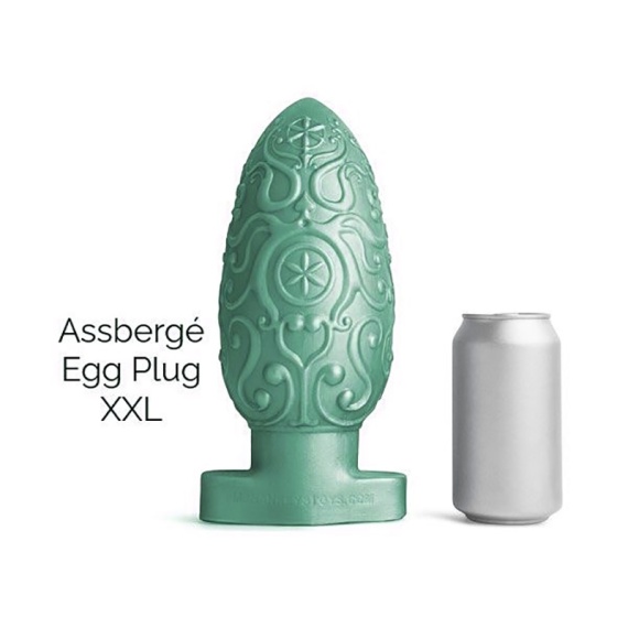 Plug anal Hankeys Toys ASSBERGE Egg Butt Plug XXL Green 35096