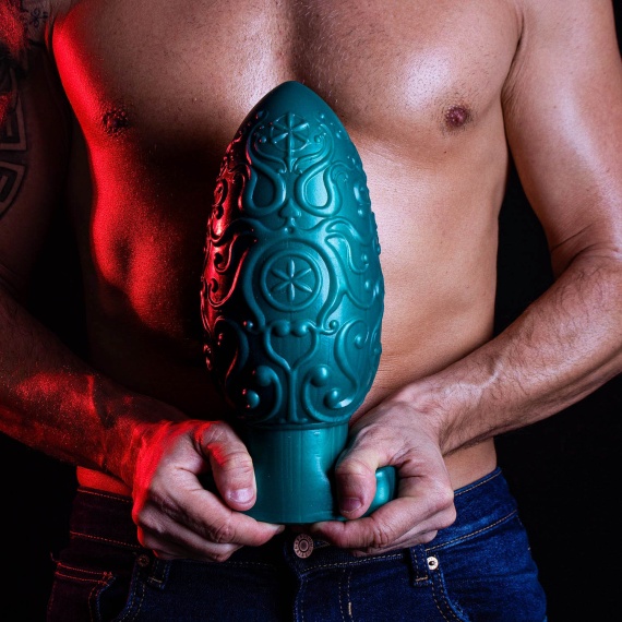 Plug anal Hankeys Toys ASSBERGE Egg Butt Plug XXXL Green 35678