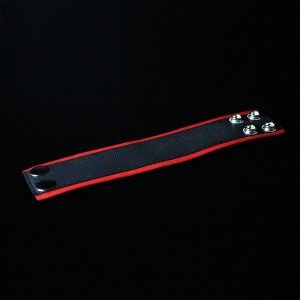 Leather Wrist Band Red 35710