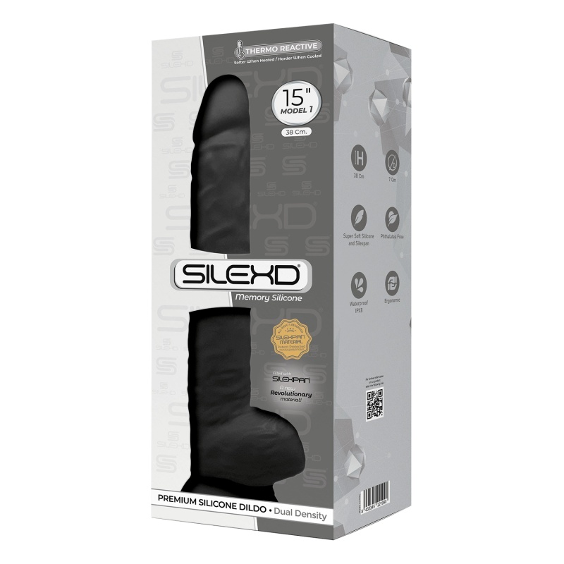 Black Double Density Dildo 38 cm 35811