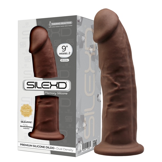 Realistic dildo SILEXD Brown Dual Density Dildo 9 Inch Model 2 35864