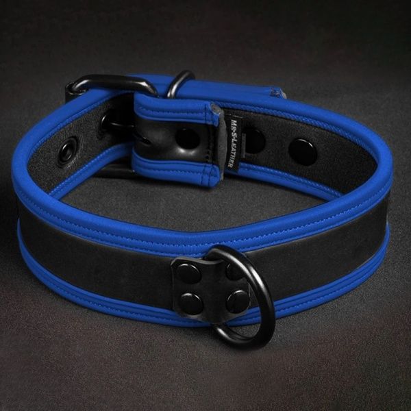 Neo Puppy Collar Negro Azul MR-S-LEATHER - 1