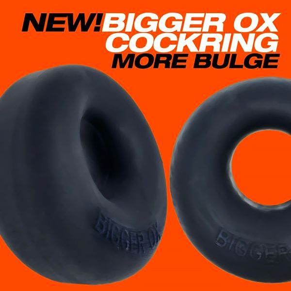 BIGGER OX thicker comfort cockring Noir 37184