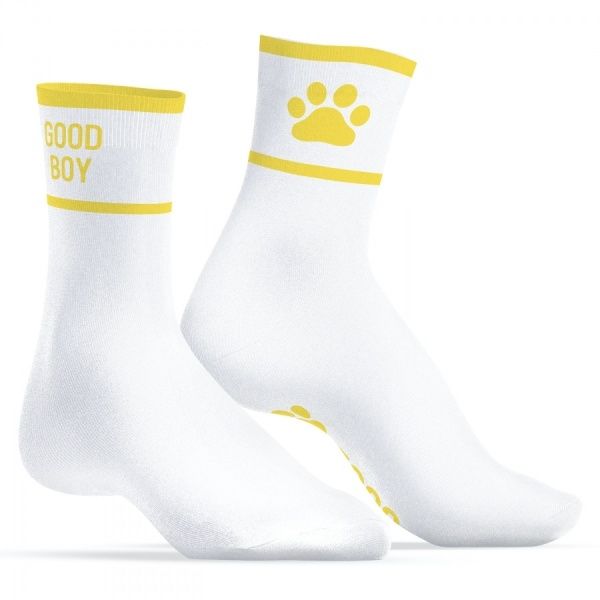 Chaussettes Good Boy Blanc-Jaune 37477