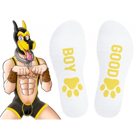 Good Boy Socks White-Yellow 37478