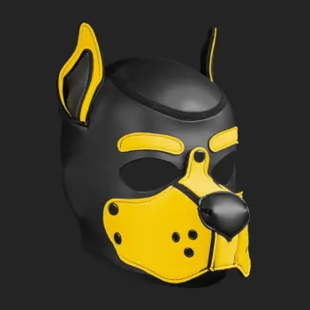 Capucha puppy K9 Hood Yellow Mr S Leather, neopreno | Dark-Ink
