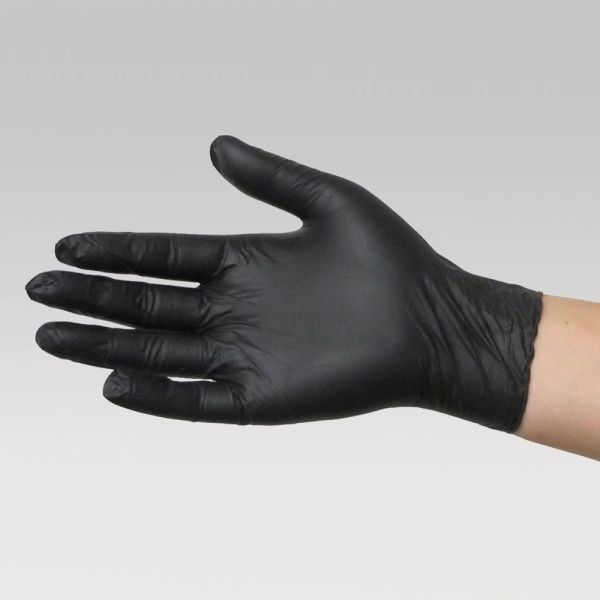 100 schwarze Latex-Fisting-Handschuhe 300 mm 38295