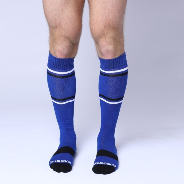 CHALLENGER Knee High Socks Blue 38302