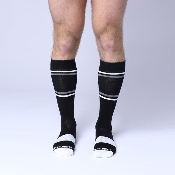 CHALLENGER Knee High Socks Black 38306