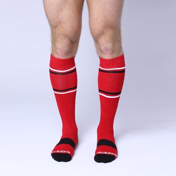 CHALLENGER Knee High Socks Red 38307