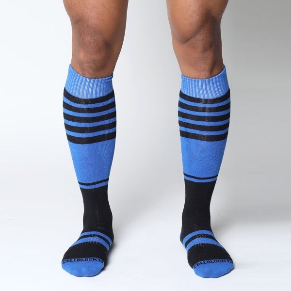 MIDFIELD Blue Knee Socks 38314