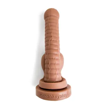 Dildo fantasy Cyclops Hankey's Toys, 17 nervures, 31 cm | Dark-Ink