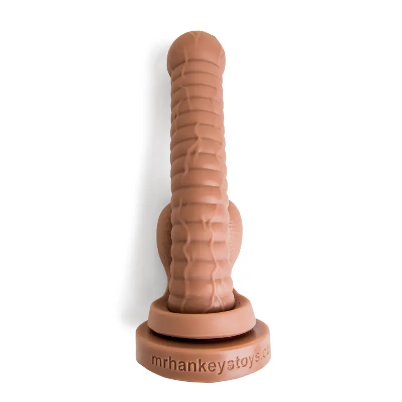 Hankey's Toys Cyclops Fantasy Dildo, 17 ridges, 12" | Dark-Ink