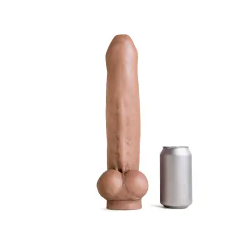 Dildo réaliste Firehose Hankey's Toys, non circoncis, 29 cm | Dark-Ink
