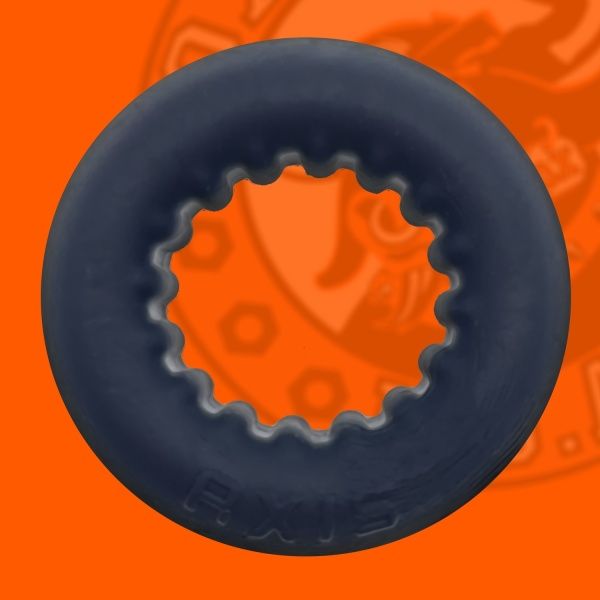 AXIS rubbery inner-ribbed bulge-fit comfort cockring on Dark-Ink.com