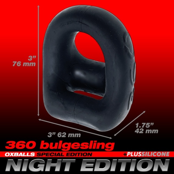 Cockring flexible OXBALLS 360 Dual Cockring Ball Sling Night Edition 38524