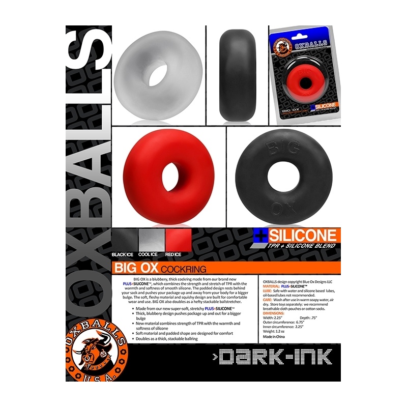 Big-Ox Cockring & Ballstretcher Clear 38863