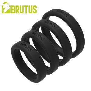 Flat Slick Cockring Silicone Noir 39036