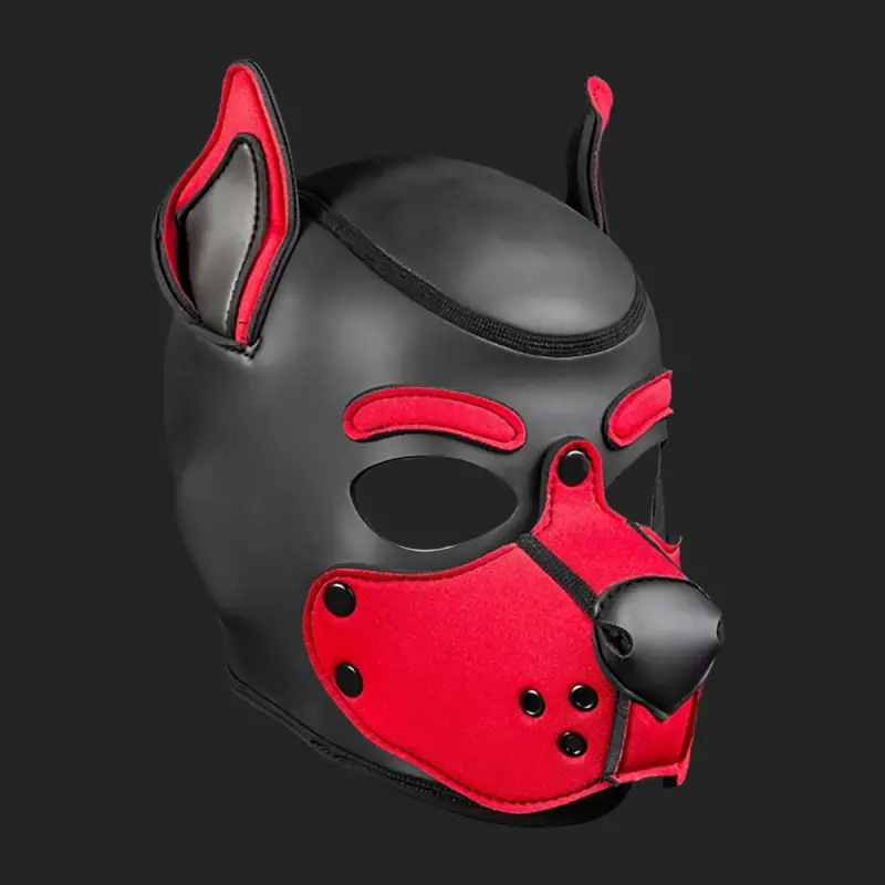 Capucha puppy K9 Hood Red Mr S Leather, neopreno | Dark-Ink