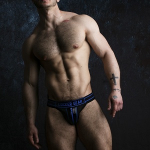 Jockstrap with Zipper Blue 39274