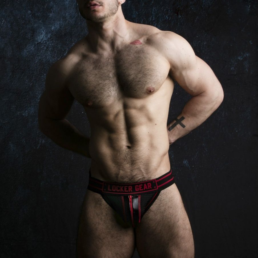 Jockstrap with Zipper Red 39286