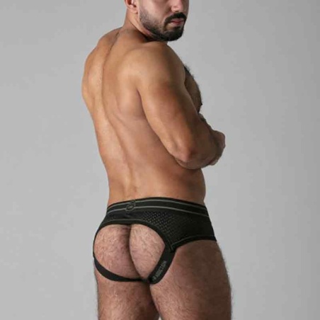 Massive Rude Jock Brief Khaki 39378