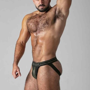 Jockstrap avec Zipper Khaki 39393