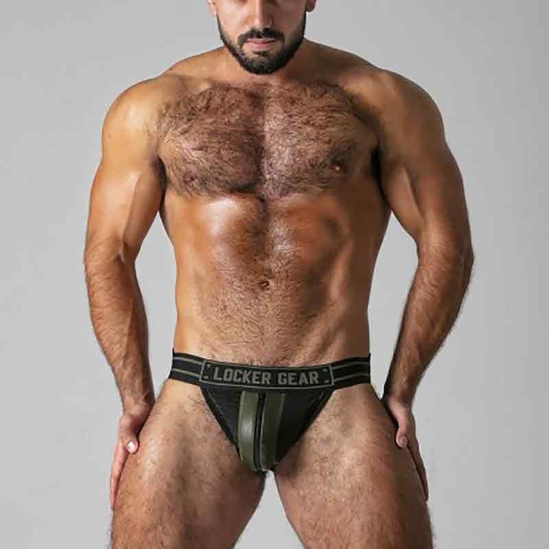 Jockstrap with Zipper Khaki 39395
