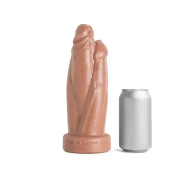 Hankey's Toys Three Amigos Triple Dildo, 4 firmness levels | Dark-Ink