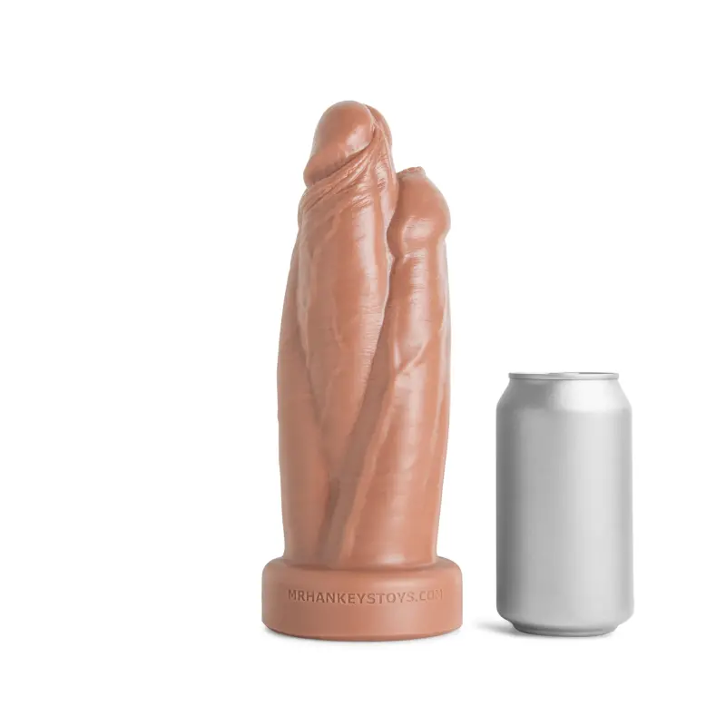 Hankey's Toys Three Amigos Triple Dildo, 4 firmness levels | Dark-Ink