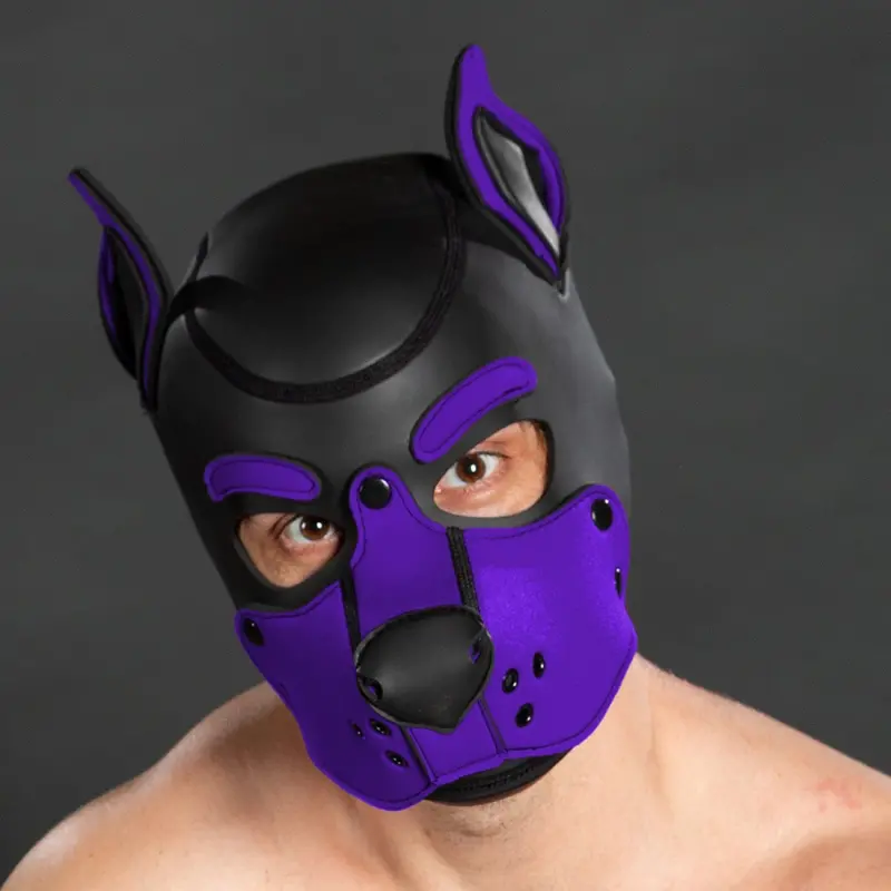 K9 Hood Purple Mr S Leather Puppy Hood, Neopren | Dark-Ink