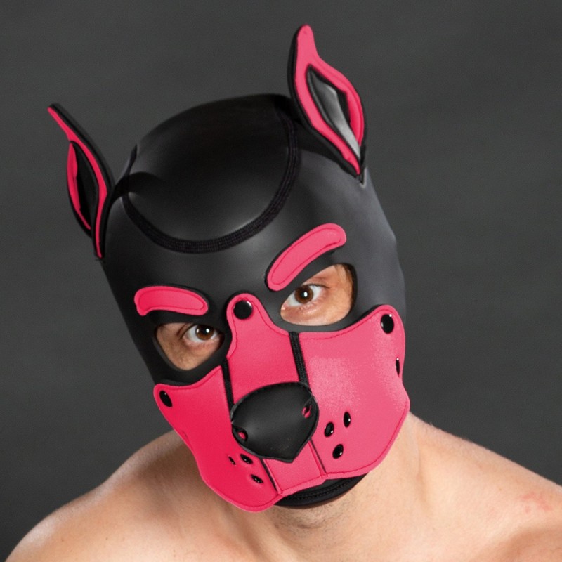 Mr S Leather K9 Hood Pink | Neoprene Puppy Hood