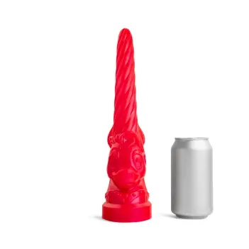 Dildo fantasy Unicorn Red Hankey's Toys, espiral, 4 tallas | Dark-Ink