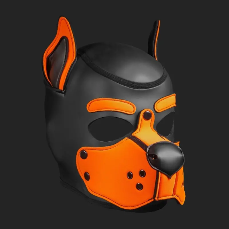 K9 Hood Orange Mr S Leather Puppy Hood, Neopren | Dark-Ink
