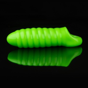 Swirl Thick Stretchy Penis Sleeve - Glow in the Dark 41164