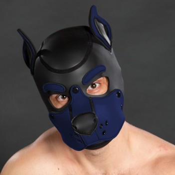Mr S Leather K9 Hood Navy | Neoprene Puppy Hood