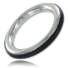 Ze Cazzo Cockring steel and silicone Black 41646 1