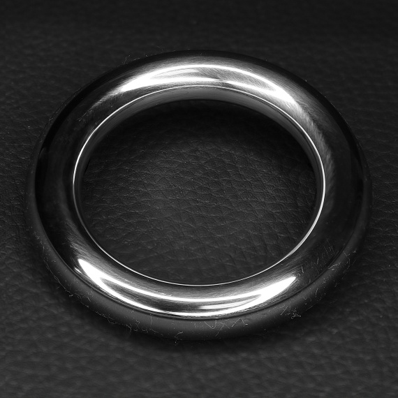 Metal cock ring Dark-Line Ze Cazzo Cockring steel and silicone Black 41649